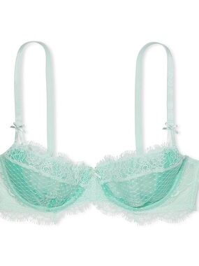 Victoria's Secret Shimmer Heart Embroidery Unlined Balconette Bra
